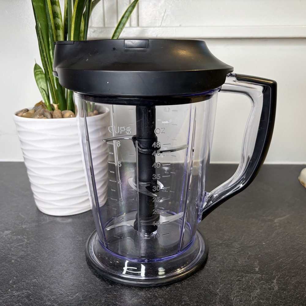 NINJA Master‎ Prep Professional Replacement 48 oz 6 Cup Pitcher Lid Blade EUC